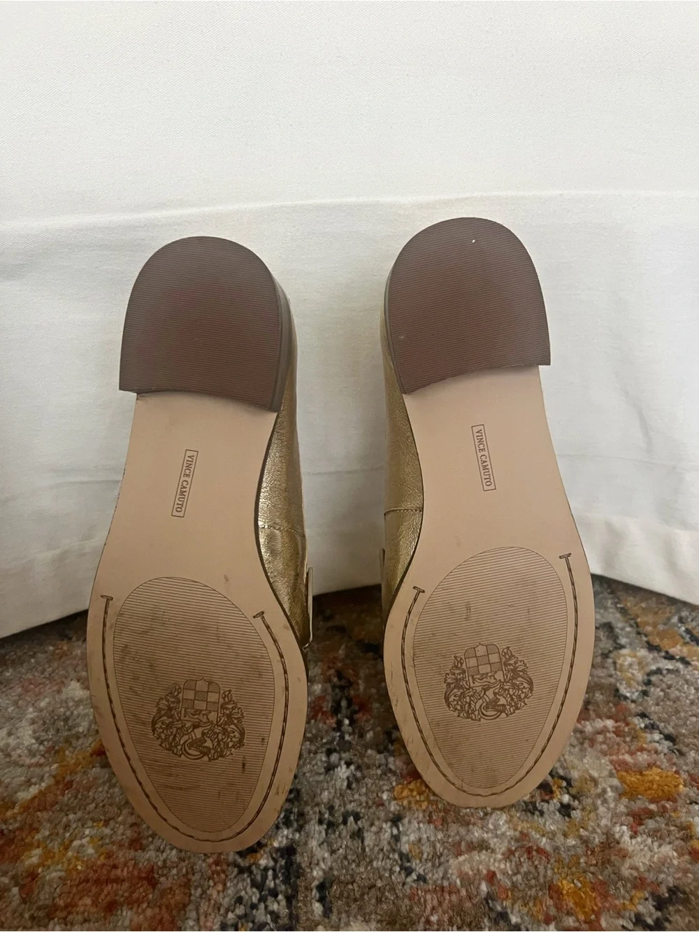 Vince Camuto Metallic Gold Tassel Loafers - Women's